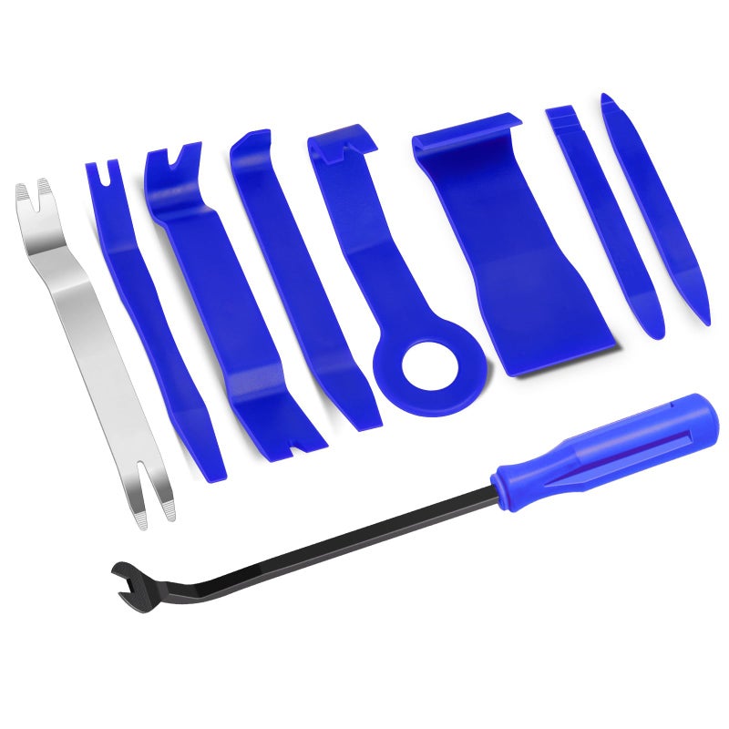 GLK Auto Trim Removal Tool Set Door Clip Panel Removal Tool Set Car Pry Tool with Fastener Remover for Car Dash Radio Audio Installer Pry Tool 9PCS - Image 1